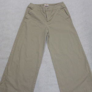 Khaki Wide Leg Chinos